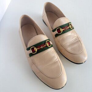 Gucci brixton horsebit & web convertible loafer in skin rose
